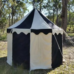 Black + White Pavilion - Striped Round Tent (3m diameter)