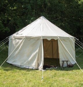 Round Medieval Tent, 5 m in Diameter, 425 gms, natural-coloured