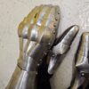 Handicrafts Medieval Hardened Buhurt Gauntlets Gloves Silver Steel 