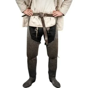 Riveted Chainmail Chausses – 6mm Flat Rings